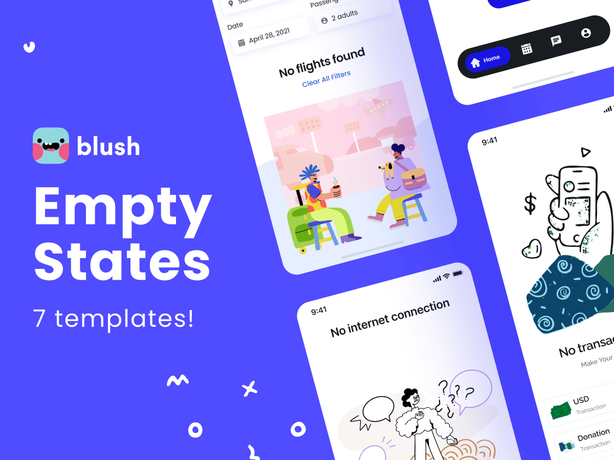 Empty States Kit for Figma and Adobe XD No 1