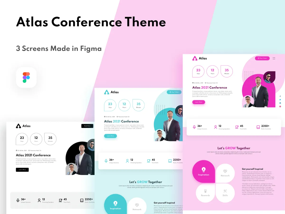 Event Landing Page Kit for Figma and Adobe XD