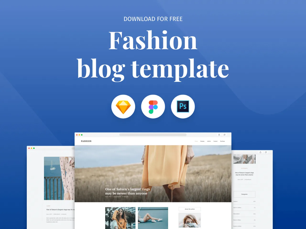 Fashion Blog for Figma and Adobe XD
