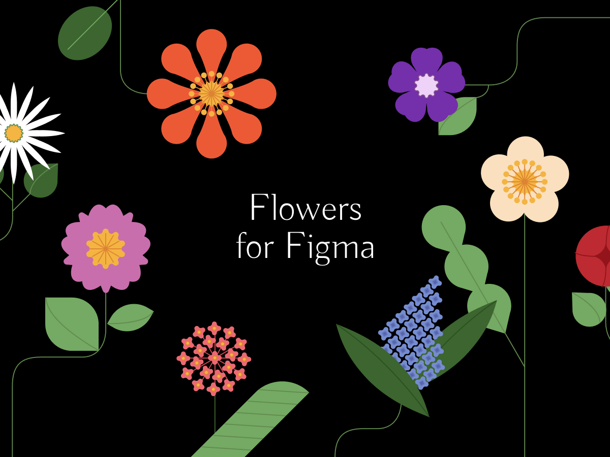 Flower Illustrations Pack for Figma and Adobe XD