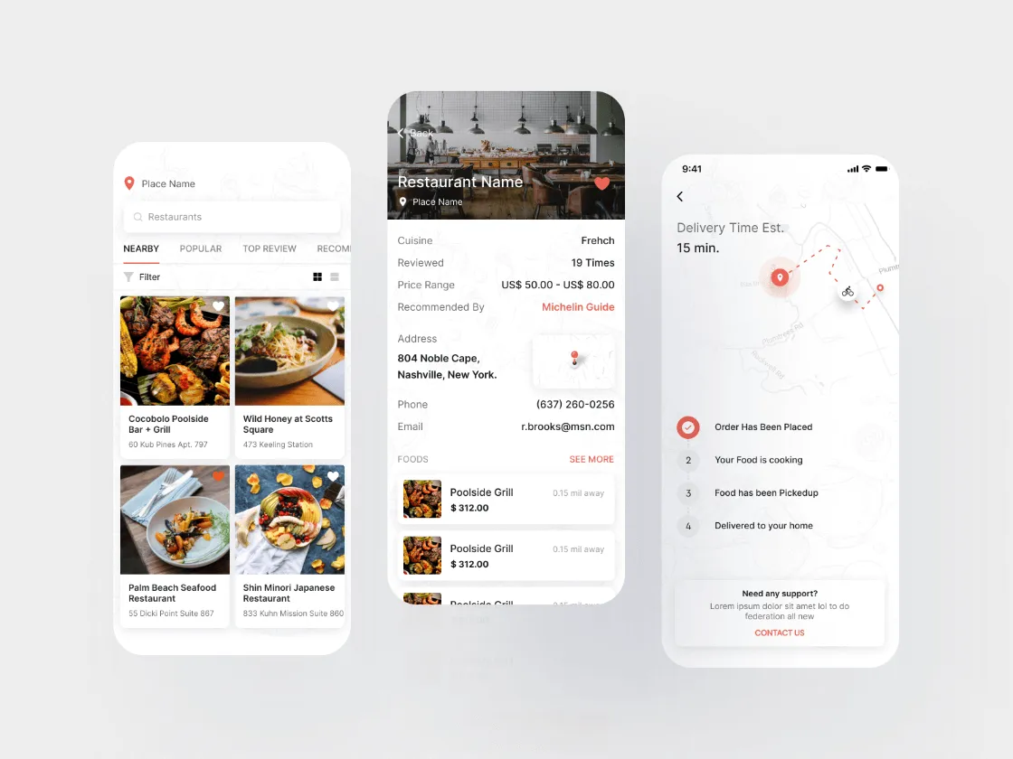 Food Delivery Restaurant for Figma and Adobe XD