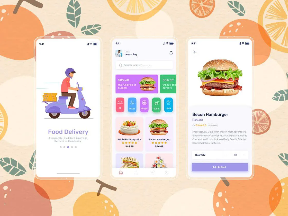 FoodLand � Food Delivery UI Kit for Figma and Adobe XD No 1