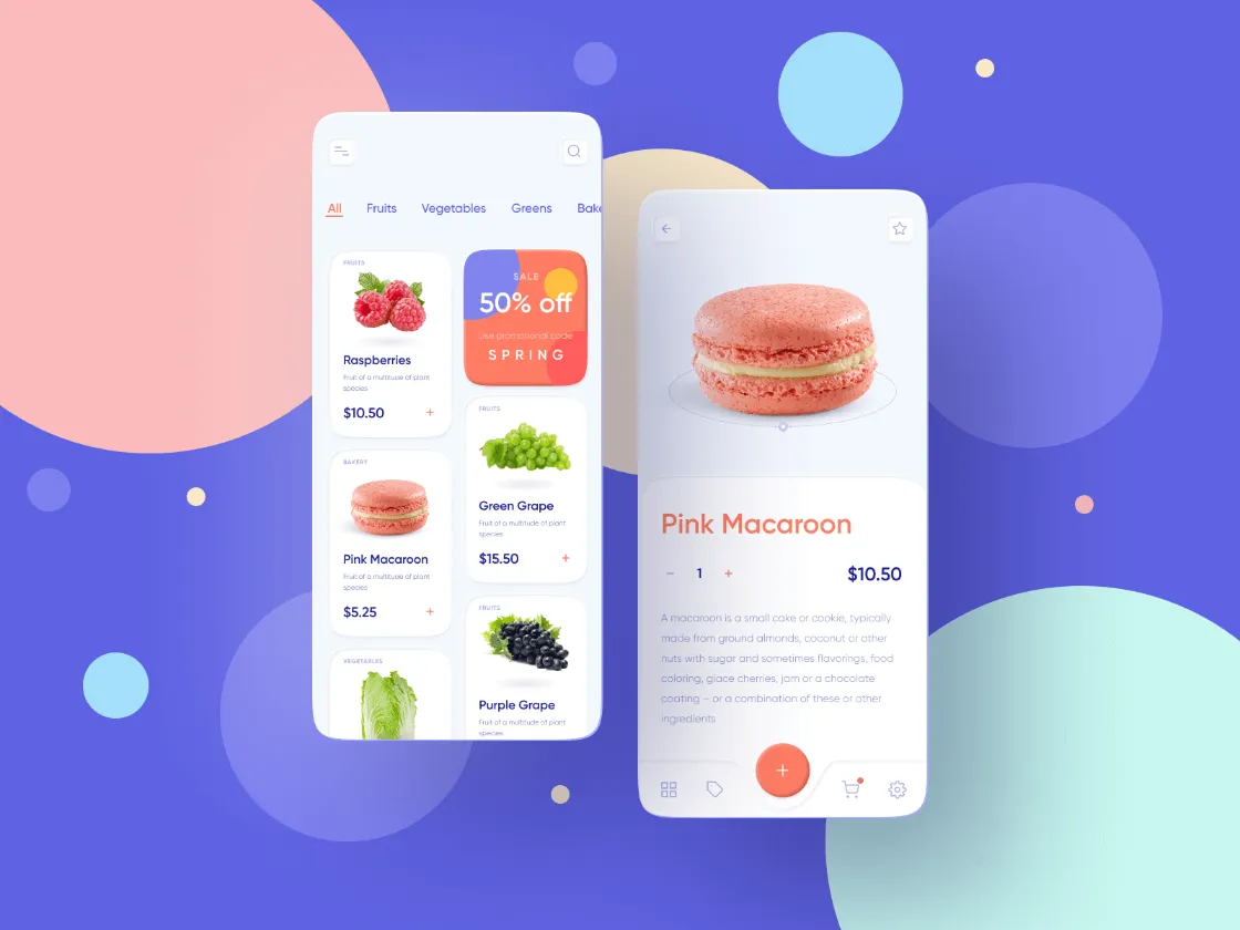 Foodstuffs Shopping App for Figma and Adobe XD