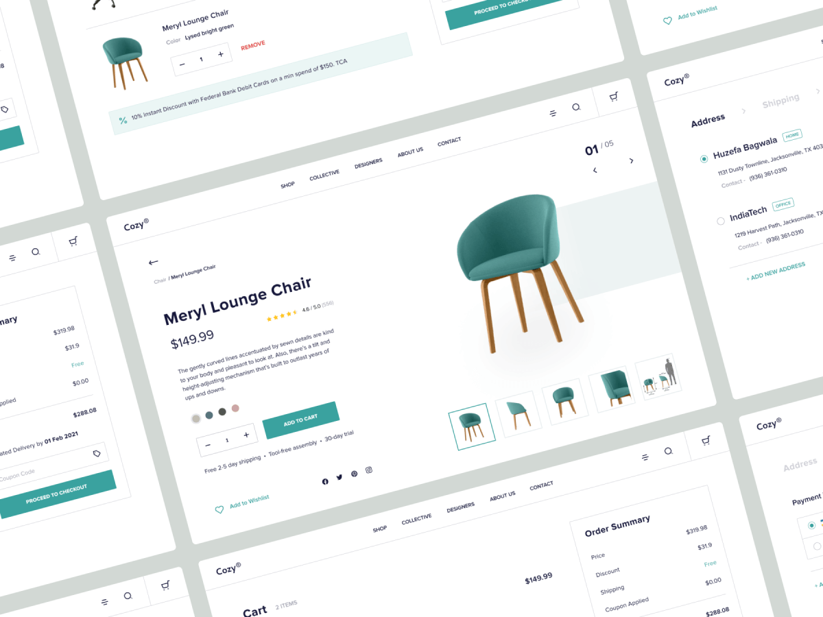 Furniture Store E-commerce UI Kit for Figma and Adobe XD No 1