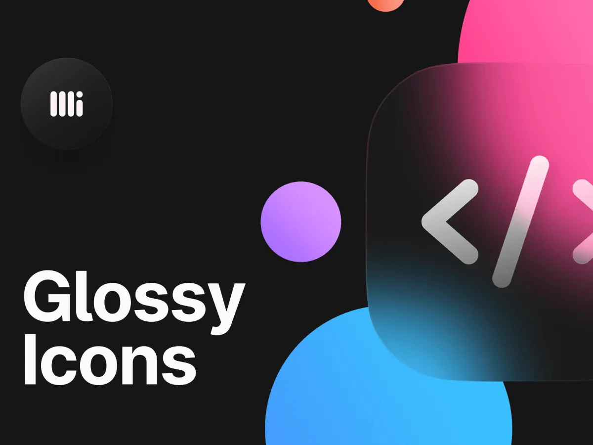 Glossy Icons for Figma and Adobe XD