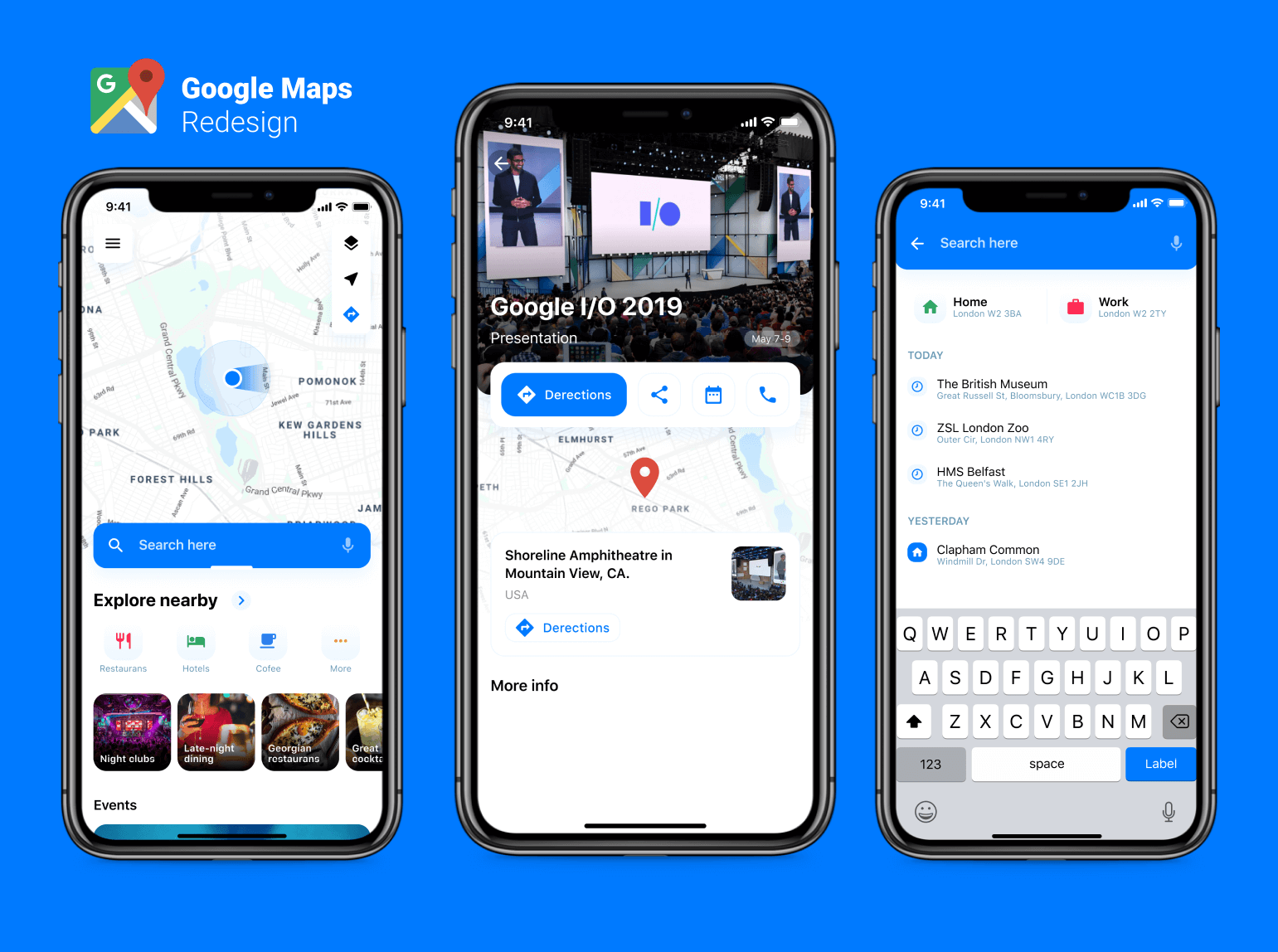 Google Maps Redesign for Figma and Adobe XD