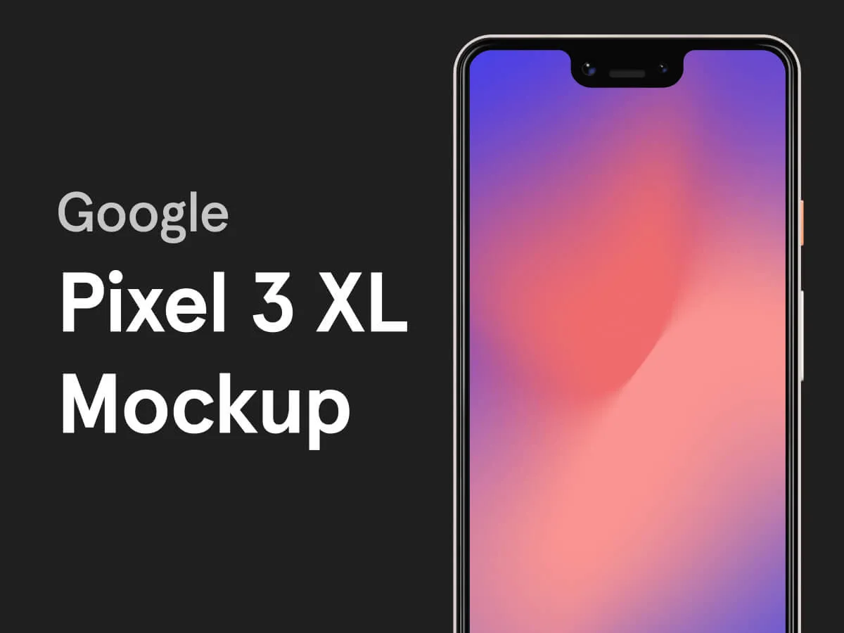 Google Pixel 3 XL Mockup for Figma and Adobe XD