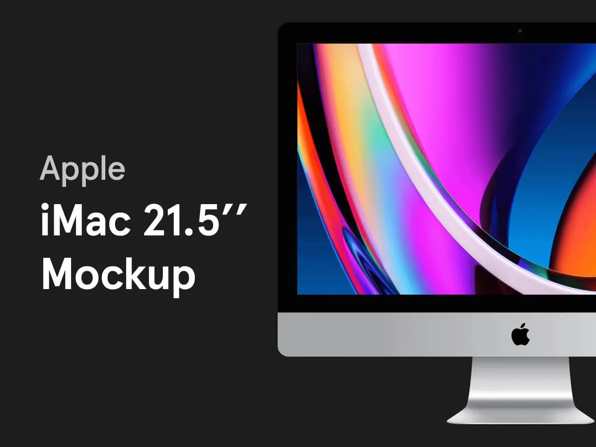 iMac 21.5ï¿½ Mockup for Figma and Adobe XD