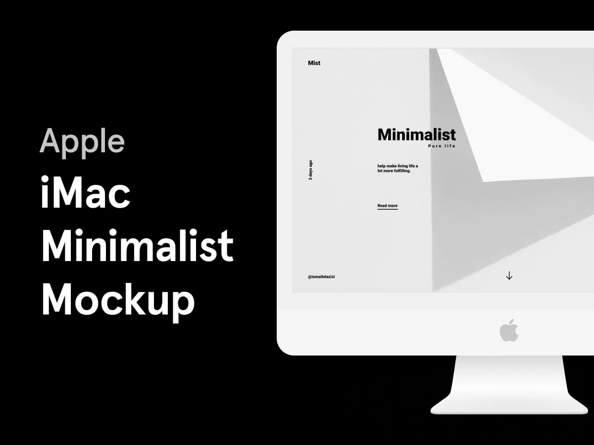 iMac Minimalist Mockup for Figma and Adobe XD