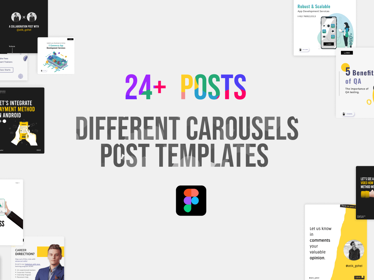 Instagram Carousel Templates for Figma and Adobe XD No 1