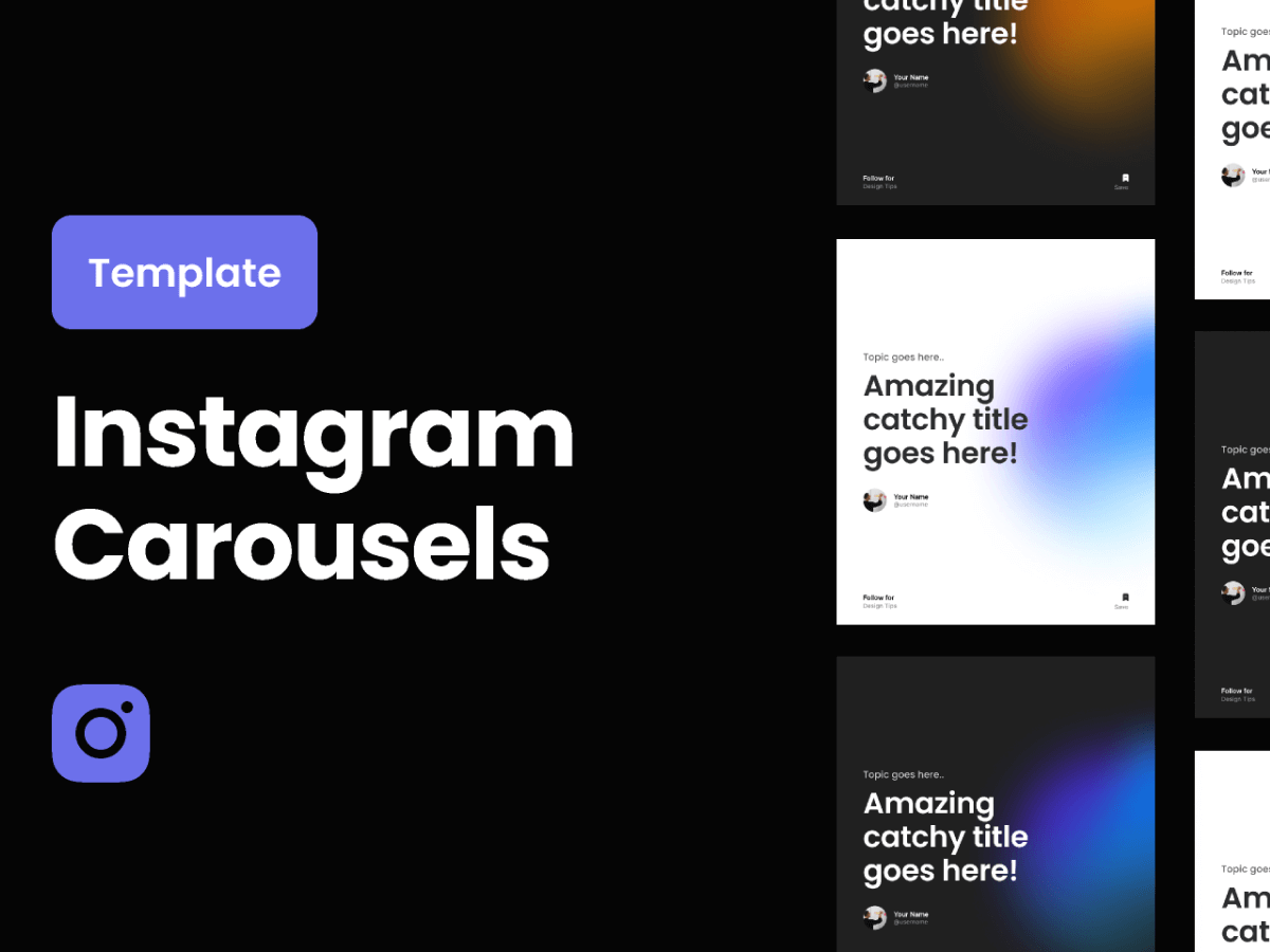 Instagram Carousels for Figma and Adobe XD