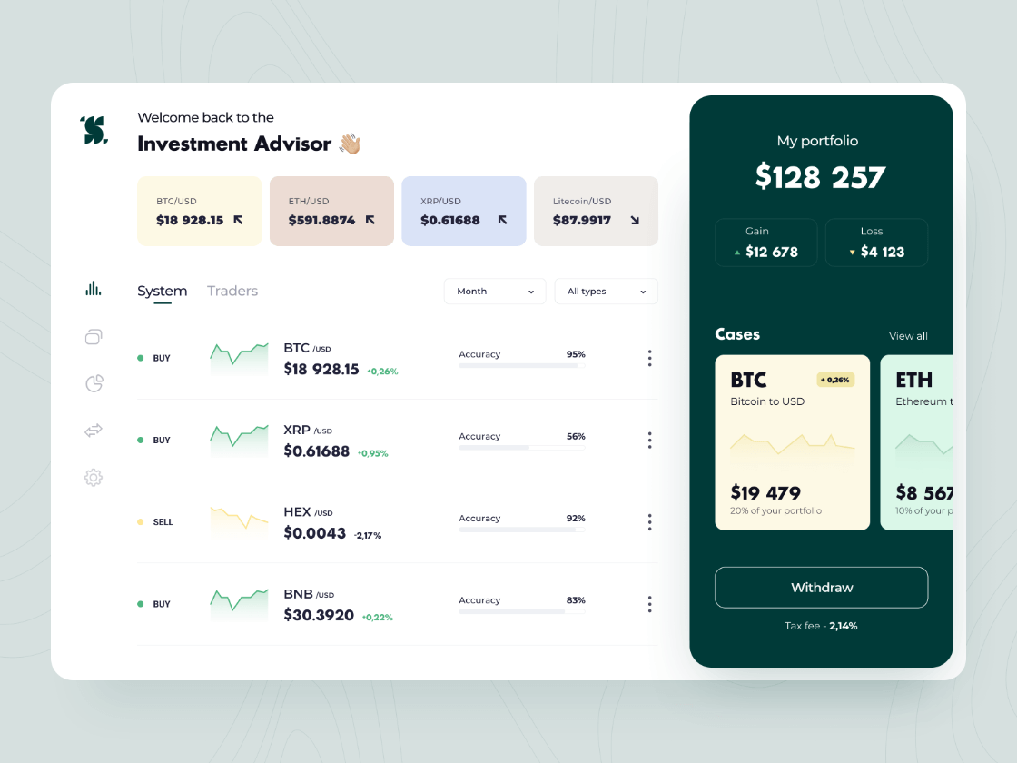 Investment Advisor App for Figma and Adobe XD No 1