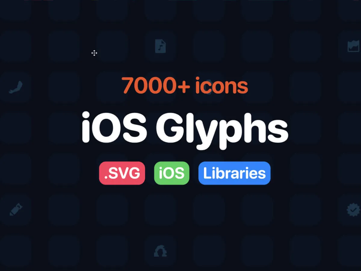iOS Glyphs Icons for Figma and Adobe XD No 1