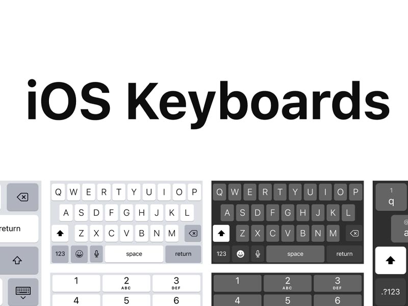 iOS Keyboards freebie for Figma and Adobe XD