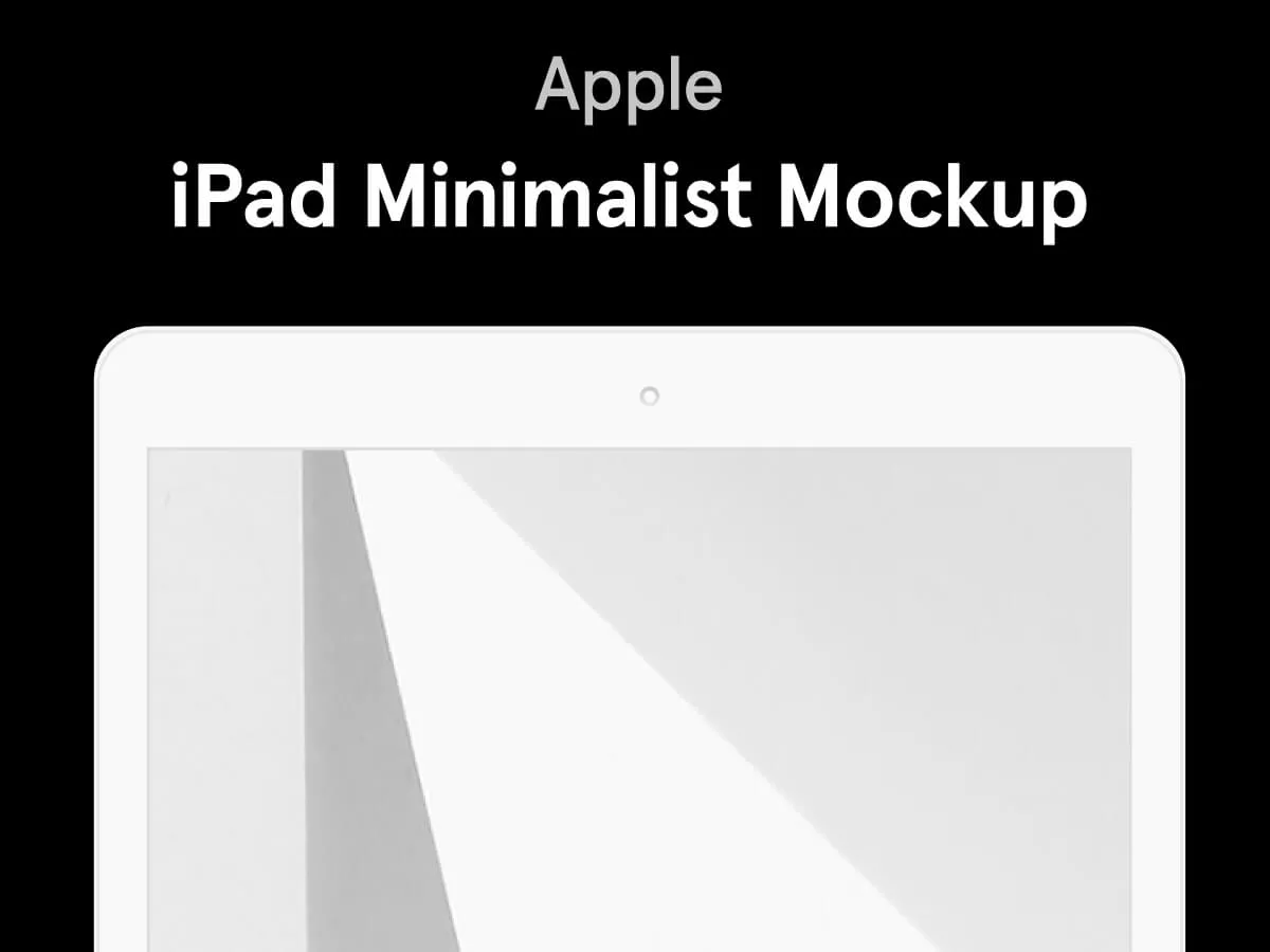 iPad Minimalist Mockup for Figma and Adobe XD