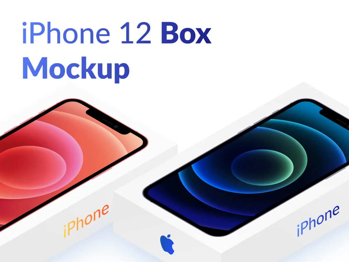 iPhone 12 Box Mockup for Figma and Adobe XD