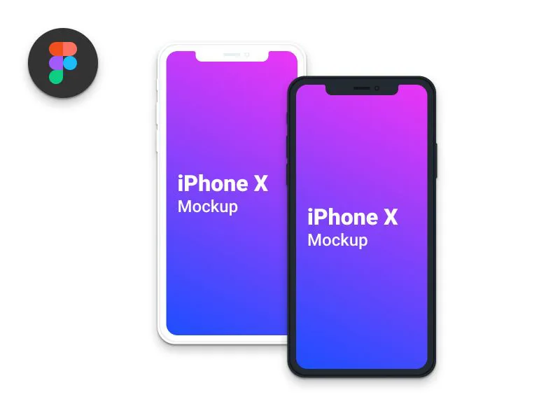 iPhone X Clean Mockup for Figma and Adobe XD