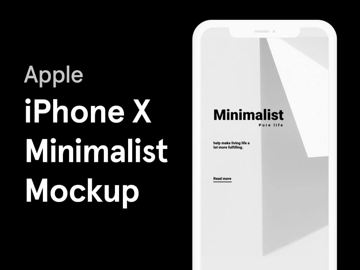 iPhone X Minimalist Mockup for Figma and Adobe XD