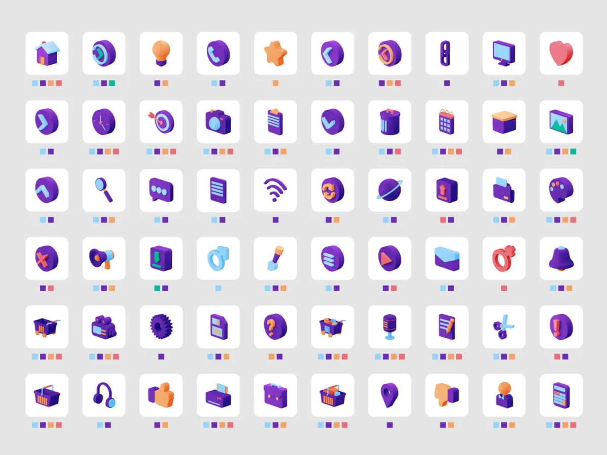Isometric 3D Icons for Figma and Adobe XD No 1