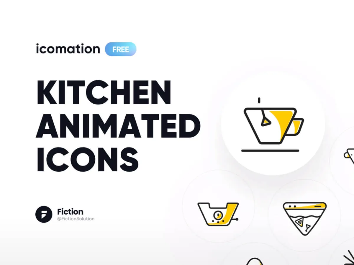 Kitchen Animated Icons for Figma and Adobe XD