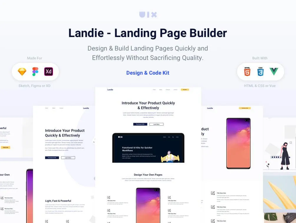 Landing Page Builder for Figma and Adobe XD