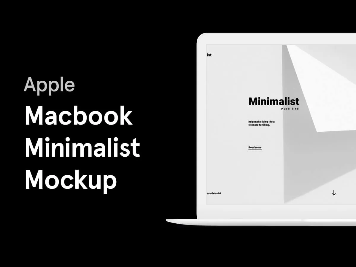 Macbook Minimalist Mockup for Figma and Adobe XD