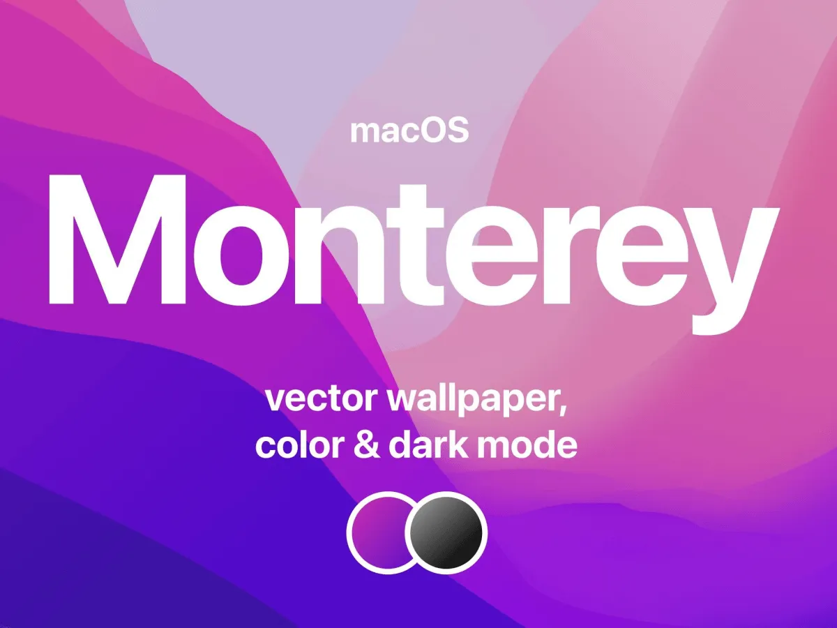 macOS Monterey Vector Wallpaper for Figma and Adobe XD
