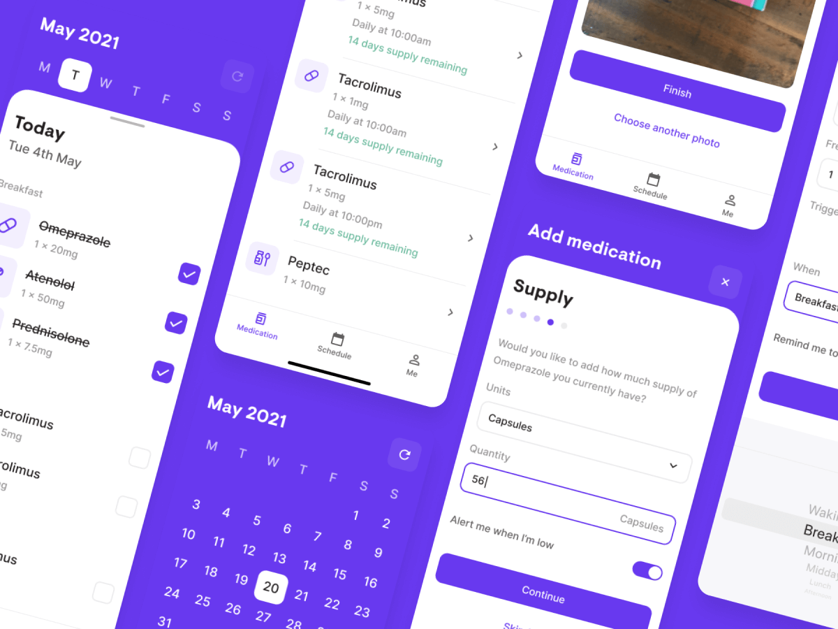 Medication Scheduler UI Kit for Figma and Adobe XD No 1