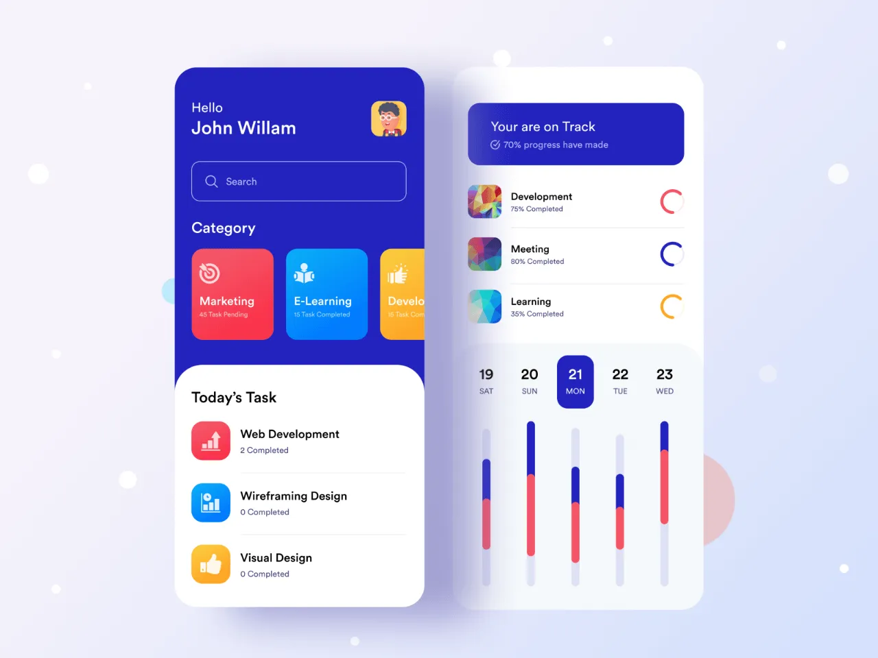 Mobile App Design Experiment freebie for Figma and Adobe XD