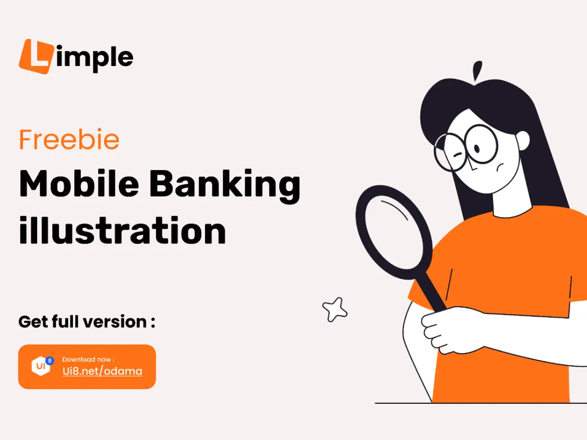 Mobile Banking Illustrations for Figma and Adobe XD No 1
