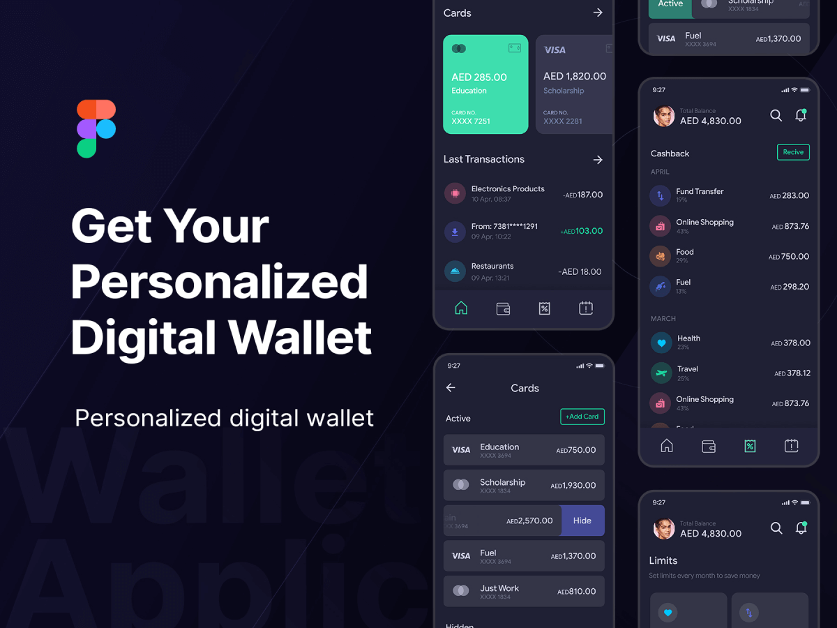 Money Management App UI Kit for Figma and Adobe XD No 1