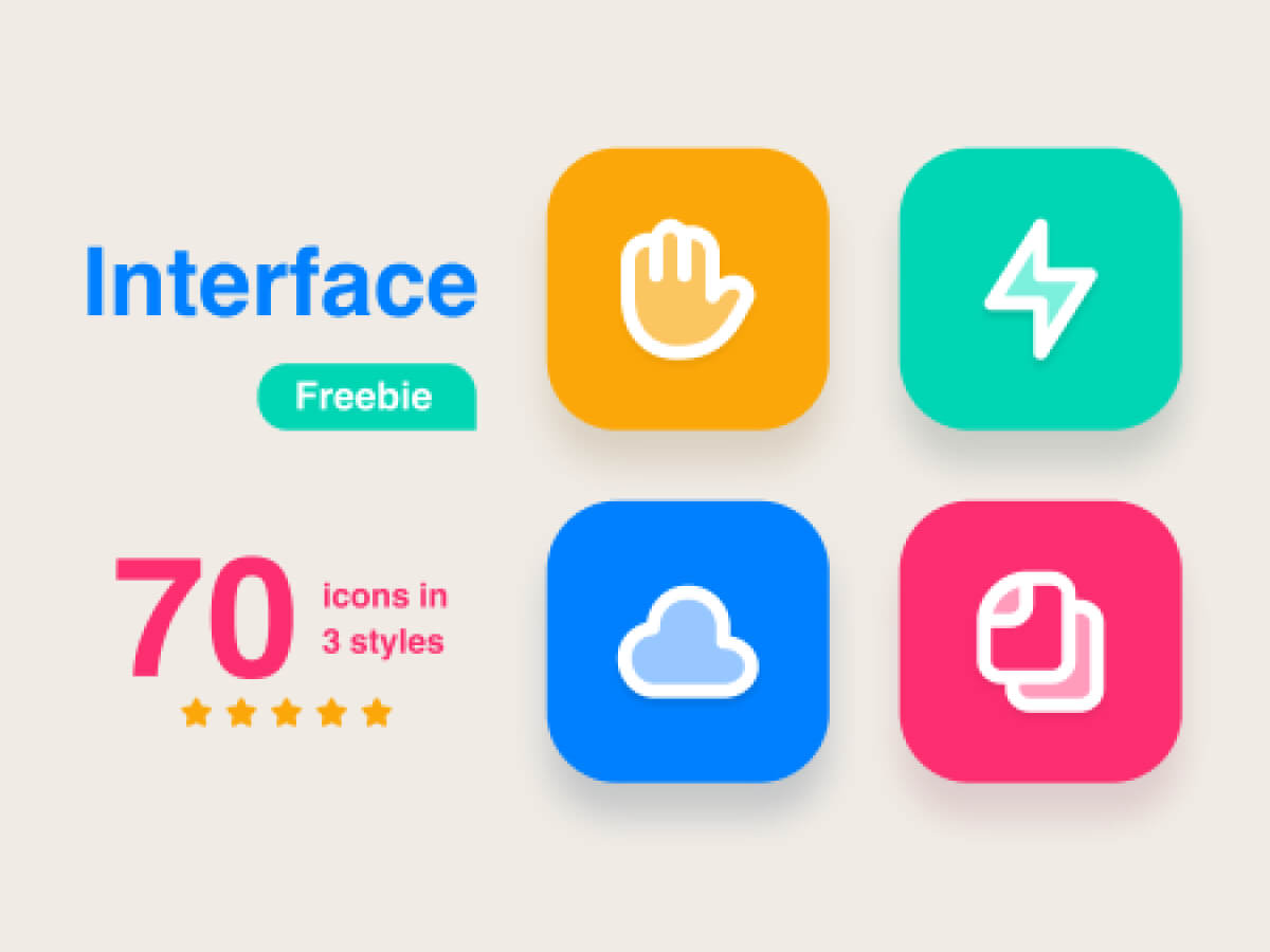 Multiplatform Interface Icon Set for Figma and Adobe XD No 1