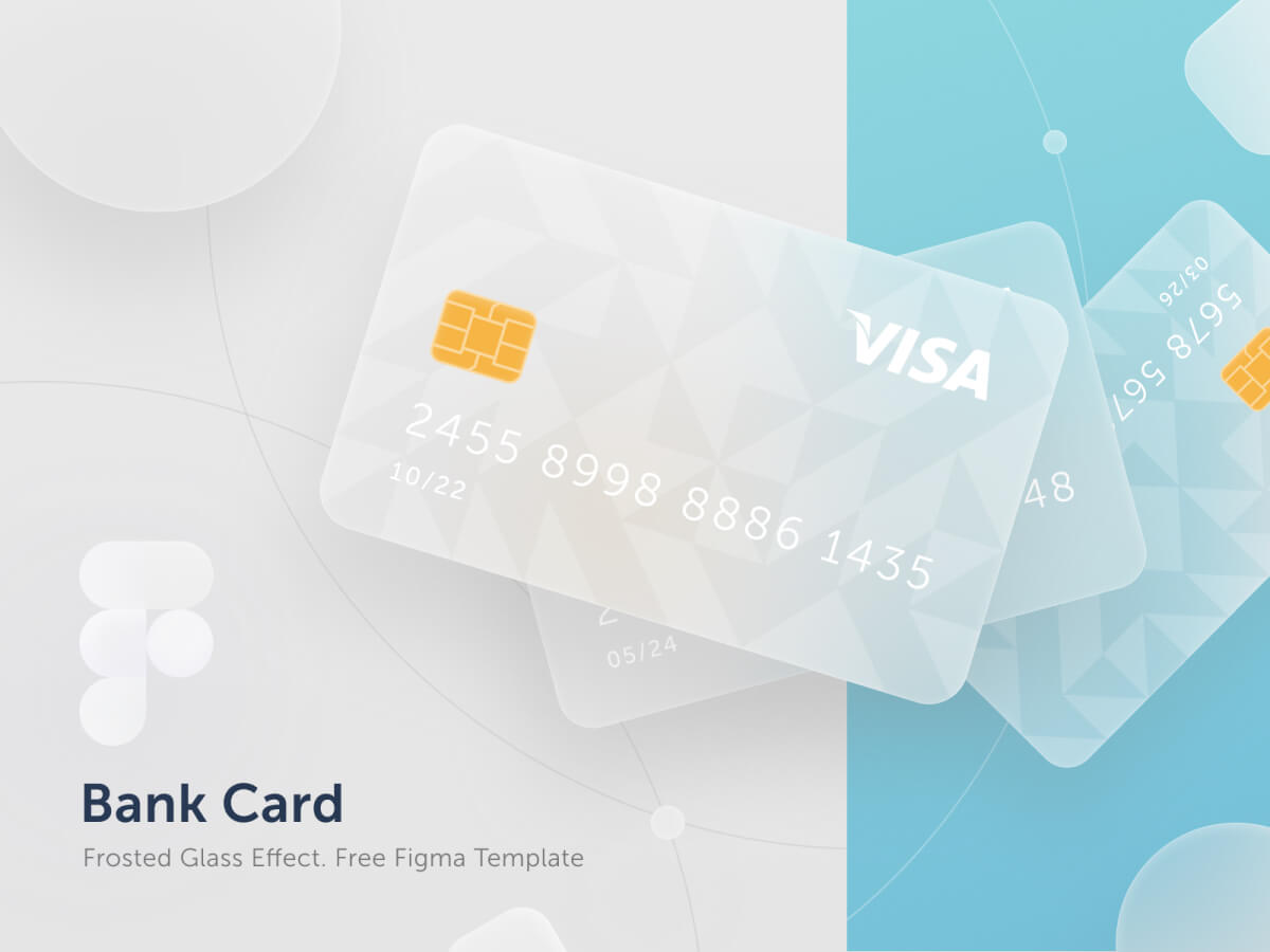 Neumorphic Bank Card for Figma and Adobe XD No 1