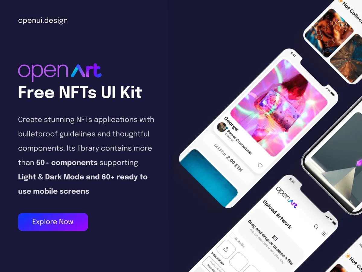 NFTs UI Kit for Figma and Adobe XD No 1