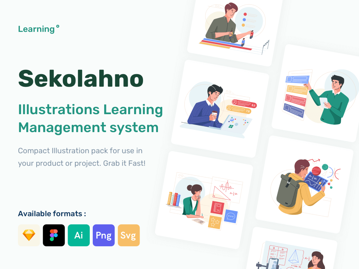 Online Classes Illustrations for Figma and Adobe XD No 1