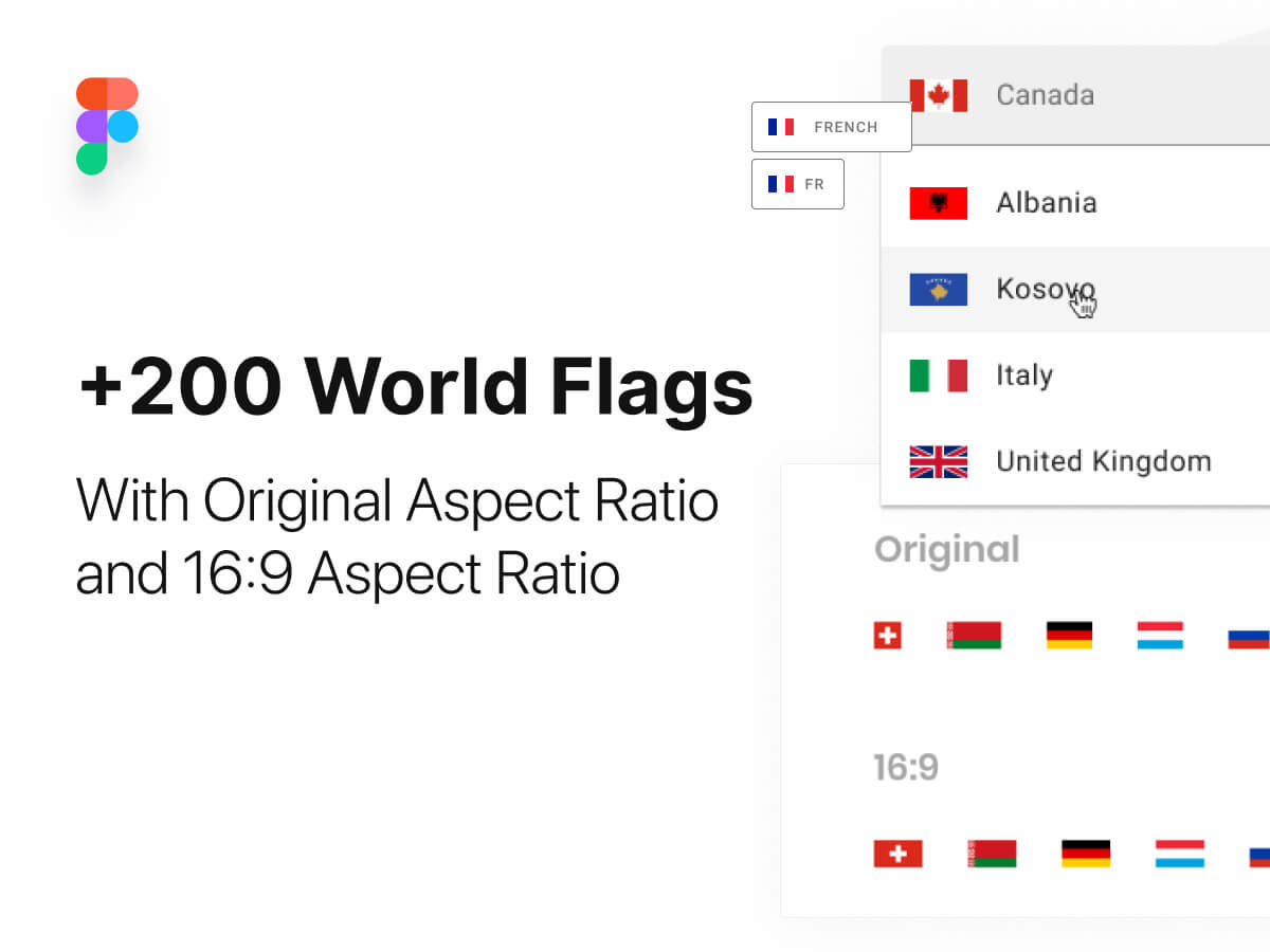 Original Flags Pack for Figma and Adobe XD No 1