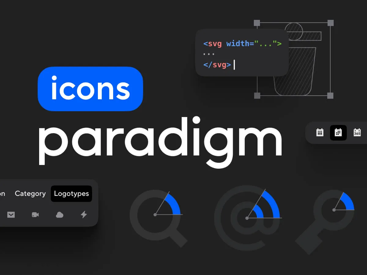 Paradigm Icon Set for Figma and Adobe XD