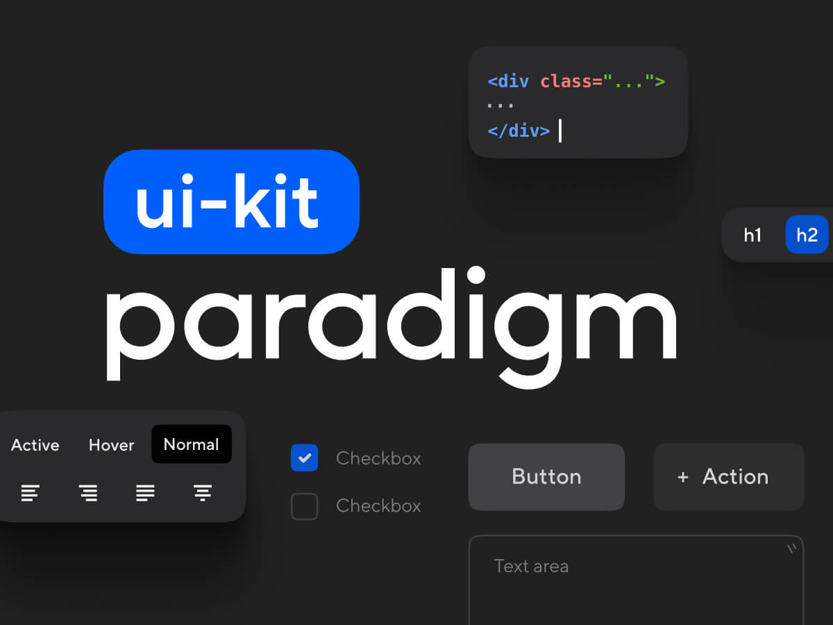 Paradigm UI Kit for Figma and Adobe XD No 1