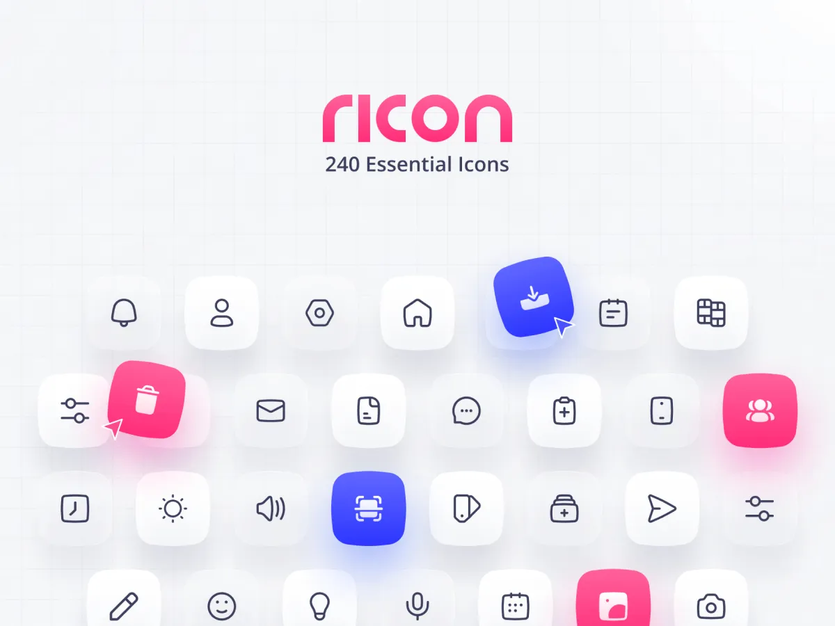 Ricon � Essential Interface Icons for Figma and Adobe XD