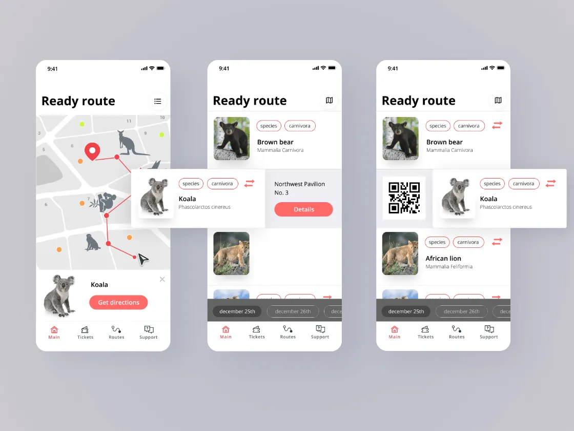 Route Planning App freebie for Figma and Adobe XD