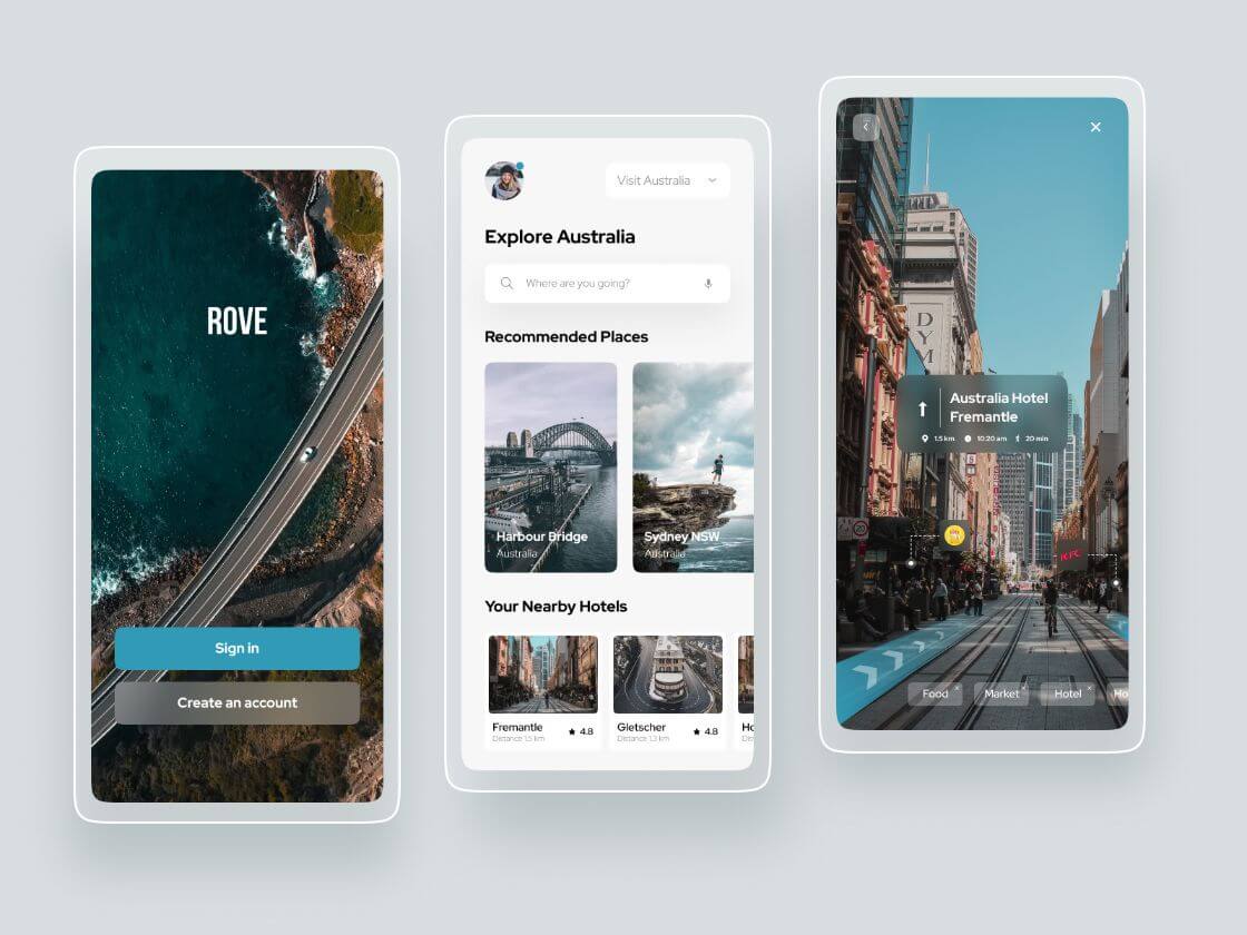 Rove Travel App for Figma and Adobe XD No 1