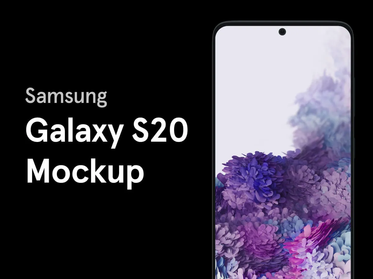 Samsung Galaxy S20 Mockup for Figma and Adobe XD