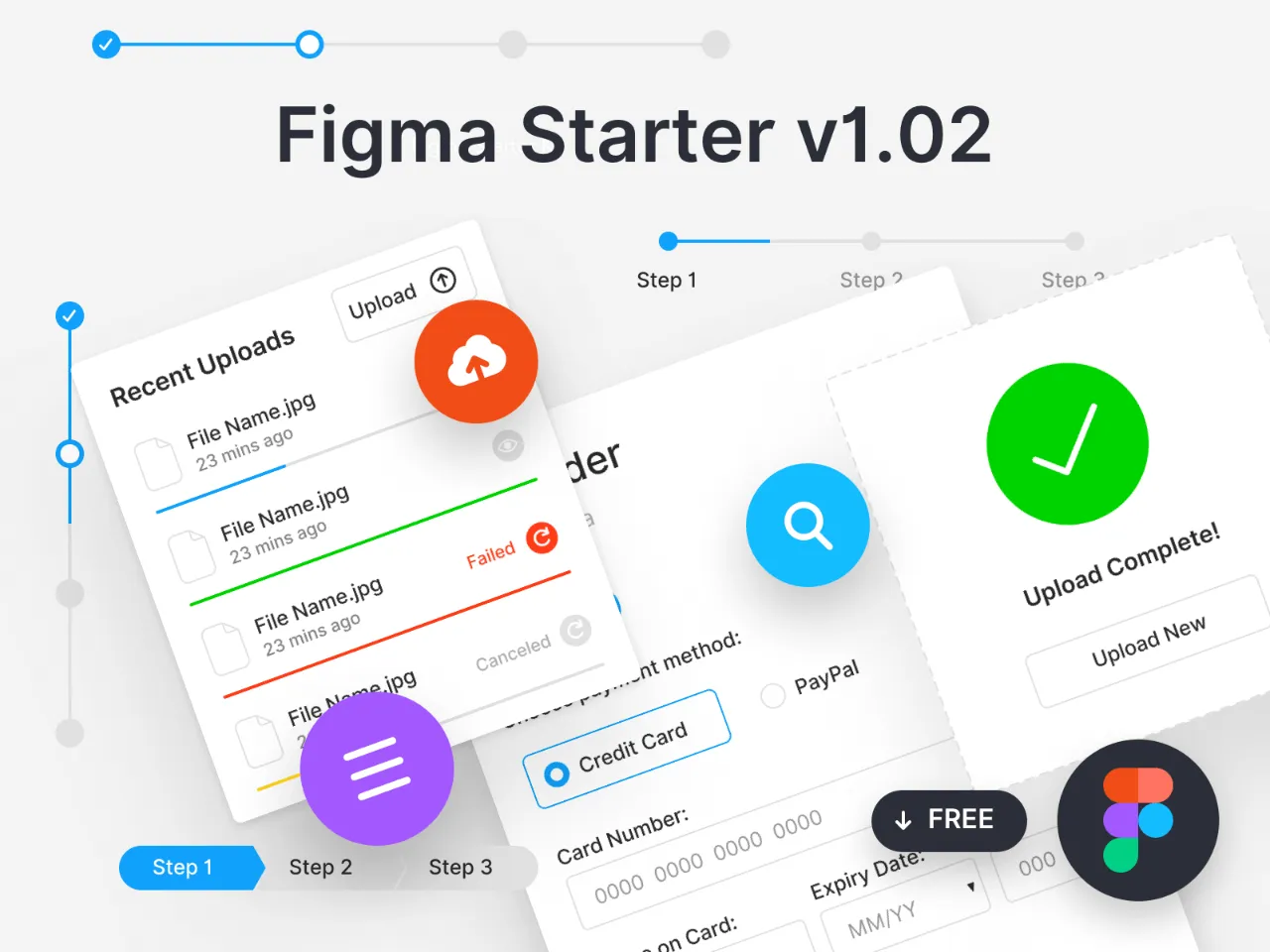 Simple UI Kit for Figma and Adobe XD