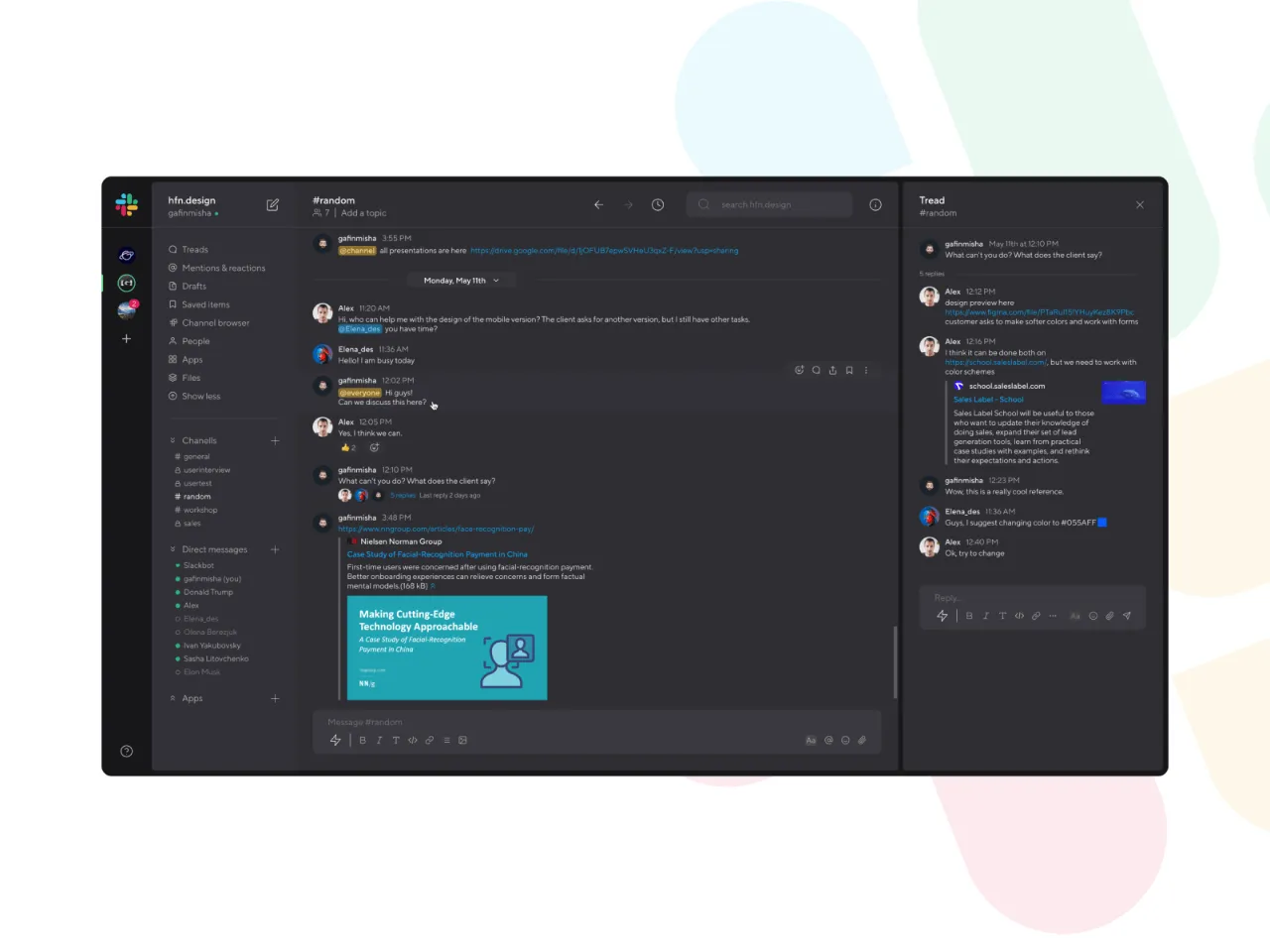 Slack Redesign for Figma and Adobe XD