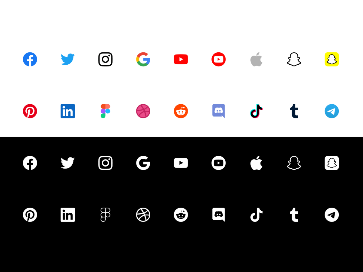 Social Icon Pack for Figma and Adobe XD