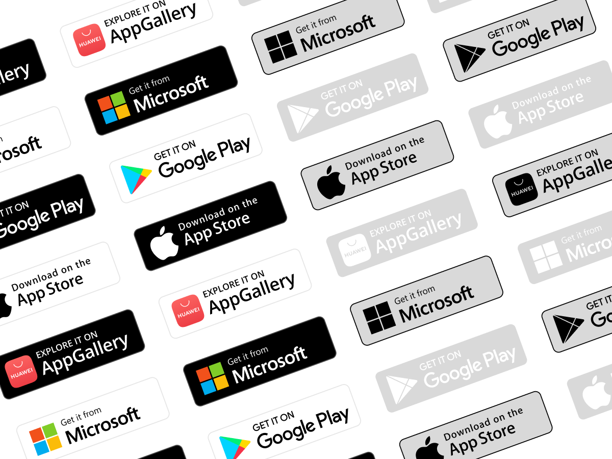 Stores Badges Pack for Figma and Adobe XD