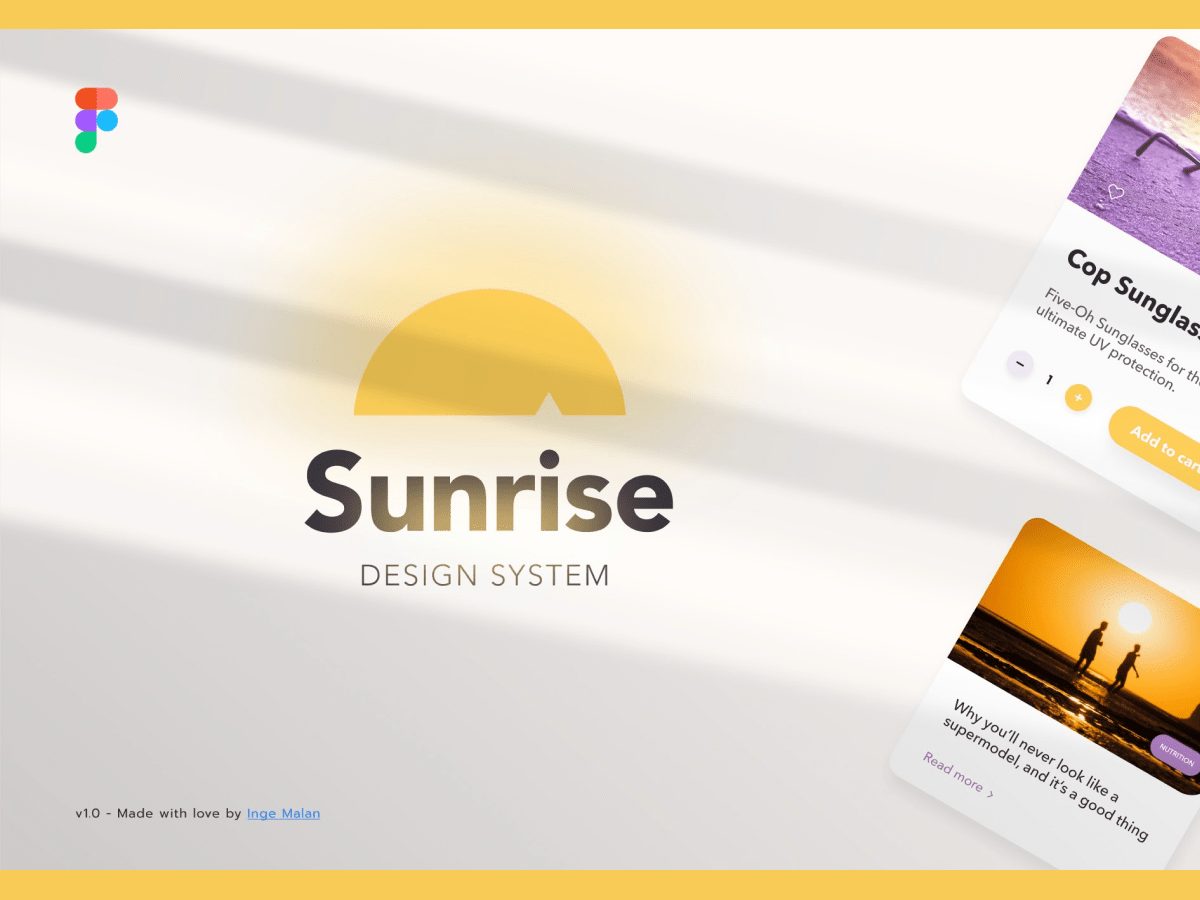 Sunrise Design System for Figma and Adobe XD No 1