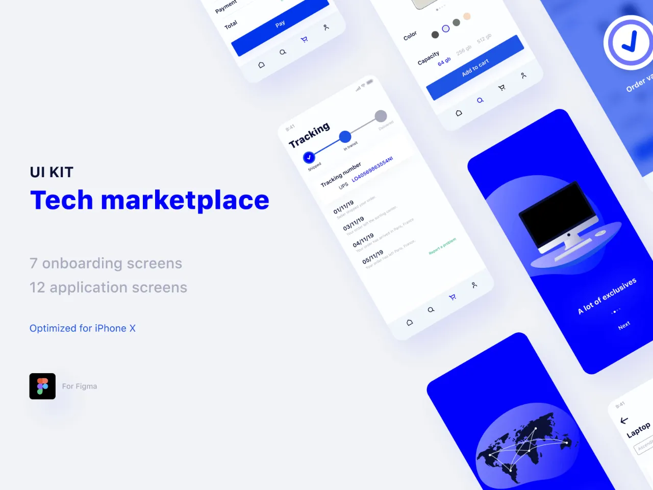 Tech Marketplace UI Kit for Figma and Adobe XD