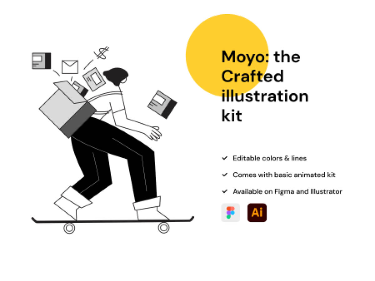 The Crafted Illustration Kit for Figma and Adobe XD
