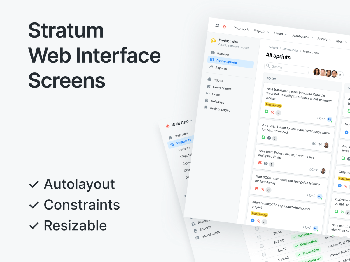 Web Interface Screens for Figma and Adobe XD No 1